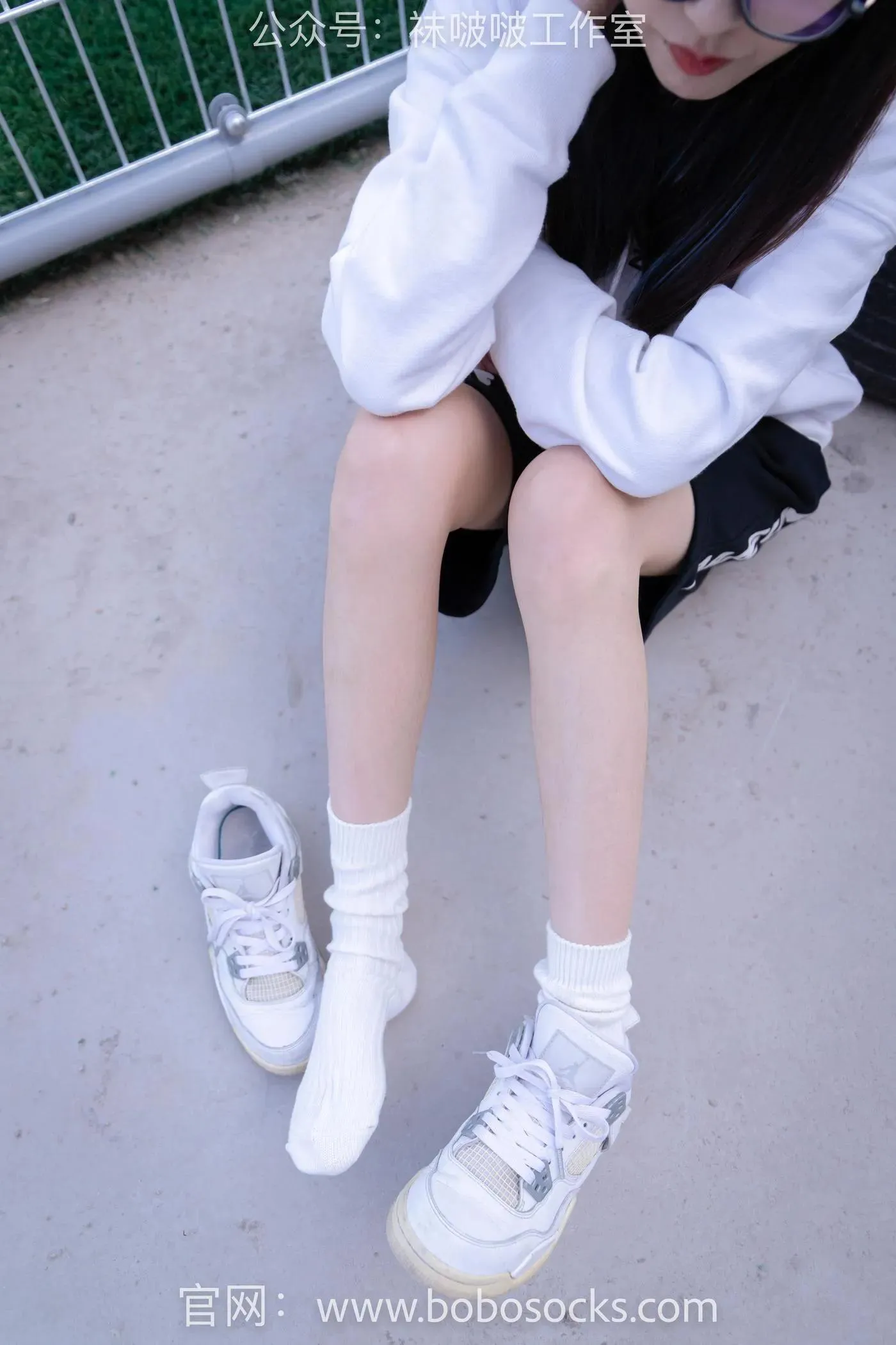 [BoBoSocks袜啵啵]NO.103 稚予-AJ篮球鞋、白棉袜、裸足 [134P]插图3